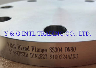 Industriële het Roestvrije staal Blinde Flens van SS304 SS316 voor Bouw ISO 9001